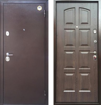 Входная дверь Бульдорс 24 (панель F3, Дуб шоколад, 16мм)